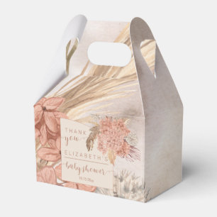 Pampas Grass   Hydrangeas Babydusche Vielen Dank Geschenkschachtel