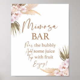 Pampas Grass Mimosa Bar Poster