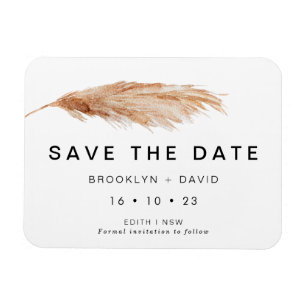 Pampas Grass Minimalistische Hochzeit retten das D Magnet