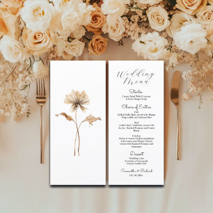 Pampas Grass Modern 4x9'' Hochzeitsmenü Menükarte