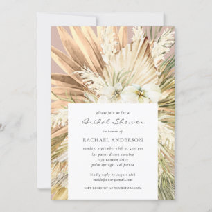 Pampas Grass Modern Boho Bridal Polterabend Einladung