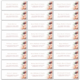 Pampas Grass Orange - individuelles Gästebuch Aufkleber