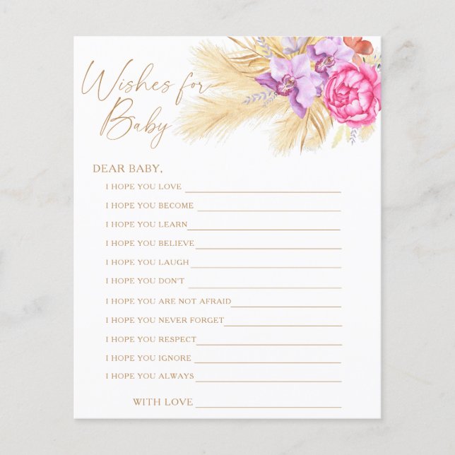 Pampas grass - Party | Wünsche für Babyspiel (Vorderseite)