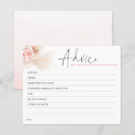 Pampas Grass Pink Advice Card