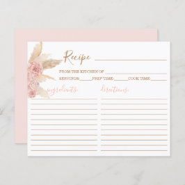 Pampas Grass Pink Boho Chic Rezept Karte