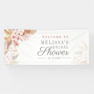 Pampas Grass Pink Brautparty Banner