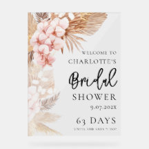 Pampas Grass Pink Brautparty Willkommen