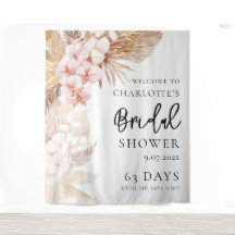 Pampas Grass Pink Brautparty Willkommen