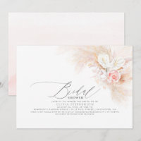 Pampas Grass Pink Floral Exotisches Brautparty