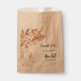 Pampas Grass Pink Floral Vielen Dank Brautparty Geschenktütchen