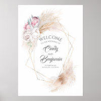 Pampas Grass Pink King Protea Chic Hochzeit Empfan