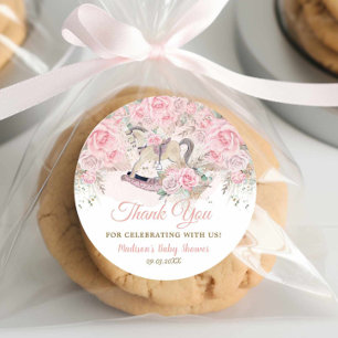 Pampas Grass Pink Rocking Horse Kinderdusche Runder Aufkleber