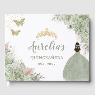 Pampas Grass Quinceañera Rose Gästebuch