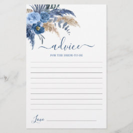 Pampas Grass-Ratschlag für die Braut, um Karte zu