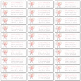 Pampas Grass | Roses Guest Address List Stick Aufkleber