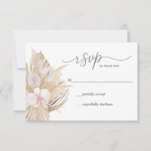 Pampas Grass RSVP-Karte