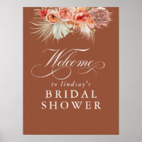 Pampas Grass Rust Terracotta Brautparty Willkommen