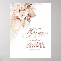 Pampas Grass Soft Floral Brautparty Willkommen