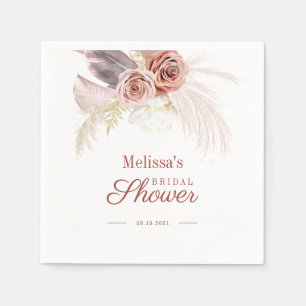 Pampas Grass Tan Brautparty Paper Serviette