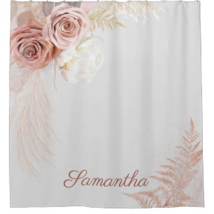 Pampas Grass Tan Bridal Duschvorhang