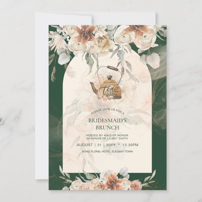 Pampas Grass TEA PARTY Brautparty Mittagessen (Vorderseite)