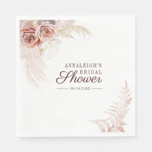 Pampas Grass Terracotta Brautparty Paper Serviette