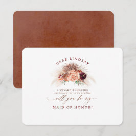 Pampas Grass Terracotta Bridesmaid Vorschlag Invit Einladung