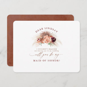 Pampas Grass Terracotta Bridesmaid Vorschlag Invit Einladung