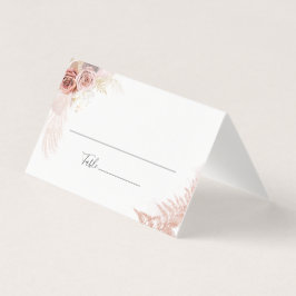 Pampas Grass Terracotta Floral Wedding Platzkarte