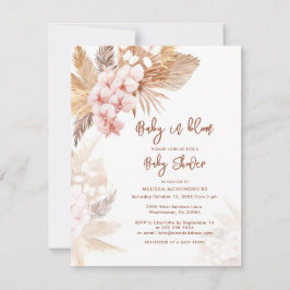 Pampas Grass Terracotta Girl Babydusche Einladung