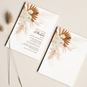 Pampas Grass Terracotta Kinderdusche Einladung