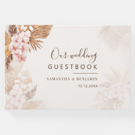 Pampas Grass Terracotta Rosa Blumenzehen Gästebuch