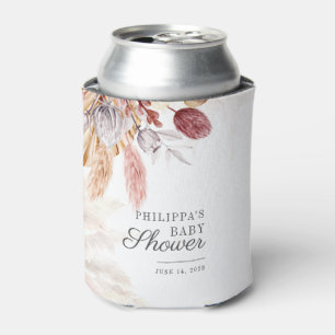 Pampas Grass Terracotta Script Baby Dusche Dosenkühler