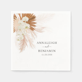 Pampas Grass Terracotta Skript Minimalistische Hoc Serviette