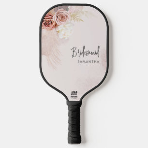 Pampas Grass Terracotta Wedding Bridesmaid Custom Pickleball Schläger