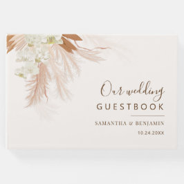 Pampas Grass Terracotta Wedding Gästebuch