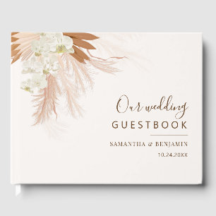 Pampas Grass Terracotta Wedding Gästebuch