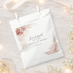 Pampas Grass Terracotta Wüste Palm Script Wedding Geschenktütchen