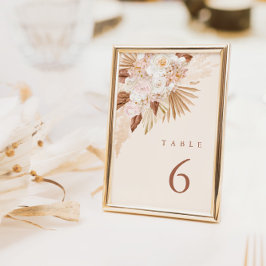 Pampas Grass Tischnummer