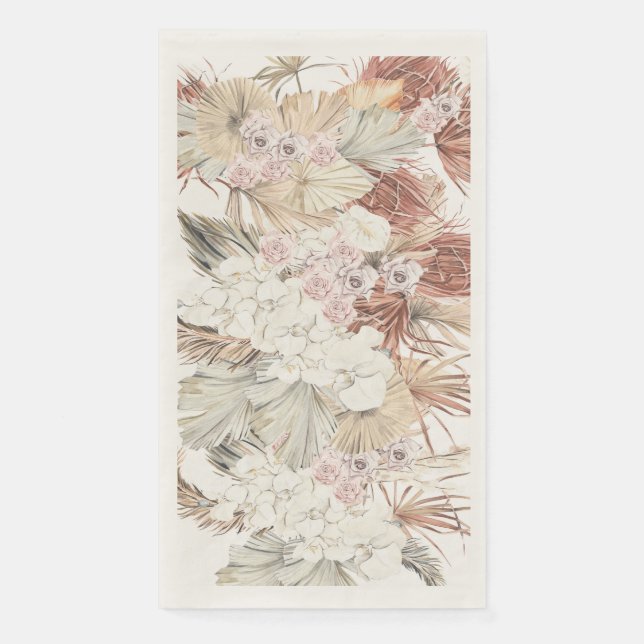 Pampas Grass Tropical Dschungel Wedding Serviette (Vorderseite)
