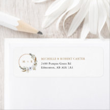 Pampas Grass Wedding Boho Monogram