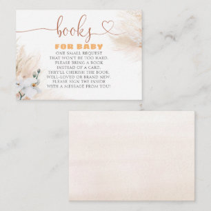 Pampas Grass White Orchids Boho Babyduschbücher Begleitkarte