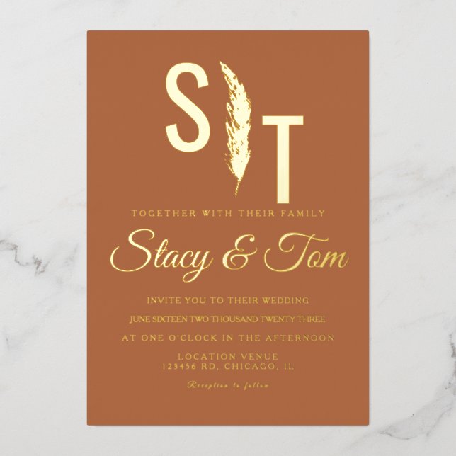 Pampas-Logo Folieneinladung (Vorderseite)