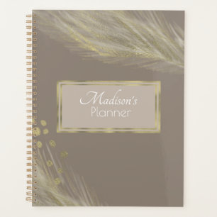 Pampas Natürlich Elegant Modern Gold Planer
