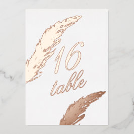 Pampas Pressed Foilage Foil Tischnummer
