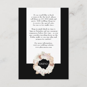 Pampas Wreath Onyx Black Premium Elegantes Monogra Begleitkarte