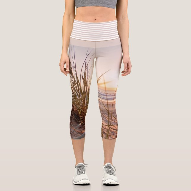 Pampasgras auf Sand-Capri-Leggings Capri Leggings (Vorderseite)