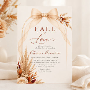 Pampasgras-Bogen Fall In Love Brautparty-Einladung Einladung