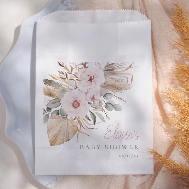 Pampasgras Boho Wüsten Mädchen Babyparty Geschenktütchen (Von Creator hochgeladen)