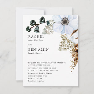 Pampasgras Elegantes Boho-Hochzeitsblumenarrangeme Einladung